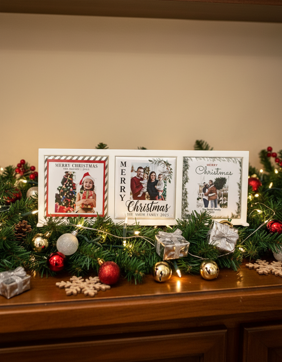 Christmas Card Custom Photo Magnet - Multiple Options